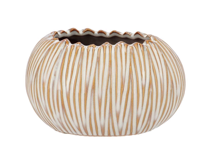 <h4>Ella White Pot Oval Ass 19x14x11cm</h4>