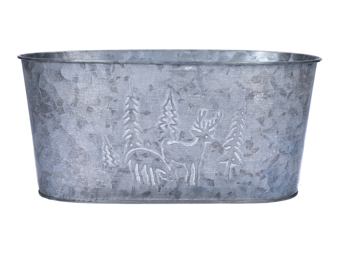 <h4>DF11-665560400 - Planter Rudolf oval 25x13x12 grey /</h4>