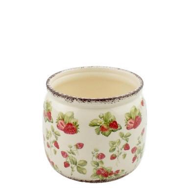 <h4>Keramiek Exclusief Strawberry pot d15*12.5cm</h4>