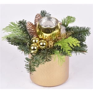 Keramiek pot goud 14cm