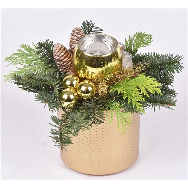 <h4>Keramiek pot goud 14cm</h4>