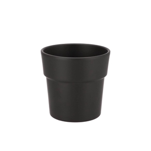 Ceramic Anthracite Matt Pot Orchid Edge 13cm