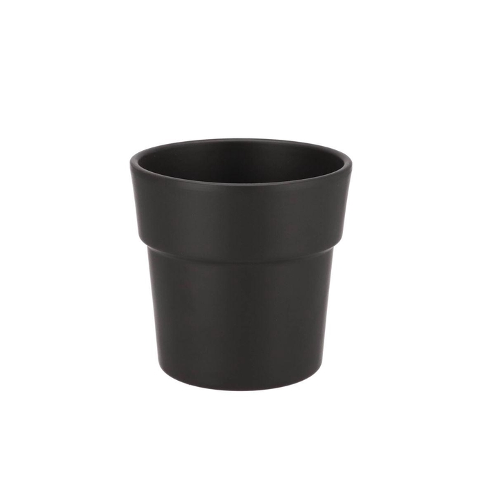 <h4>Ceramic Anthracite Matt Pot Orchid Edge 13cm</h4>
