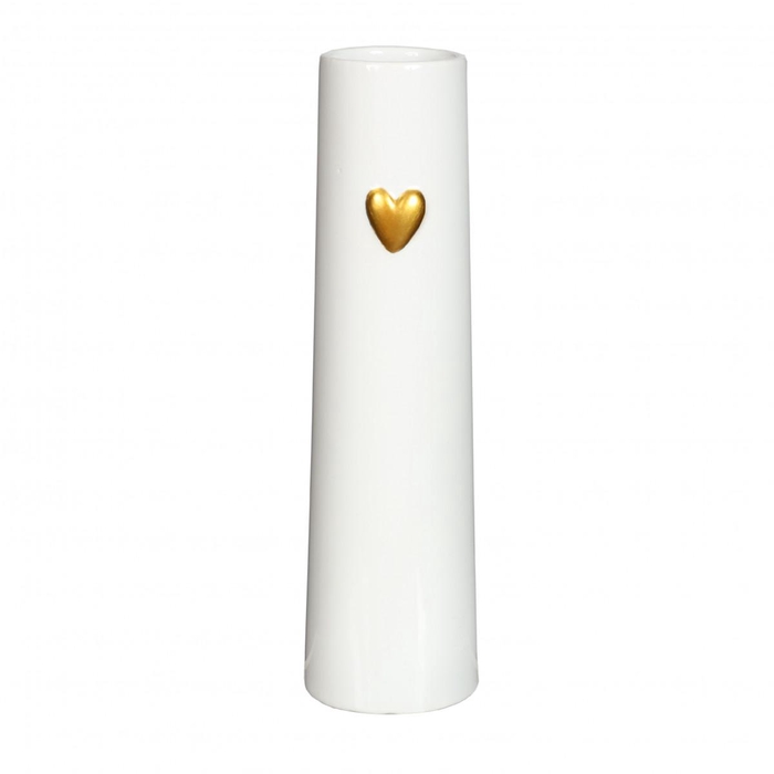 <h4>Moederdag Keramiek vaas Hart d06*24cm</h4>