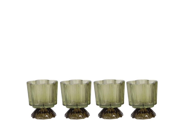 <h4>Naomi Summer Green Tealight Holder Ass 8x10cm</h4>