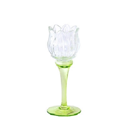 <h4>Theelichth. Tulp glas d08*19cm</h4>