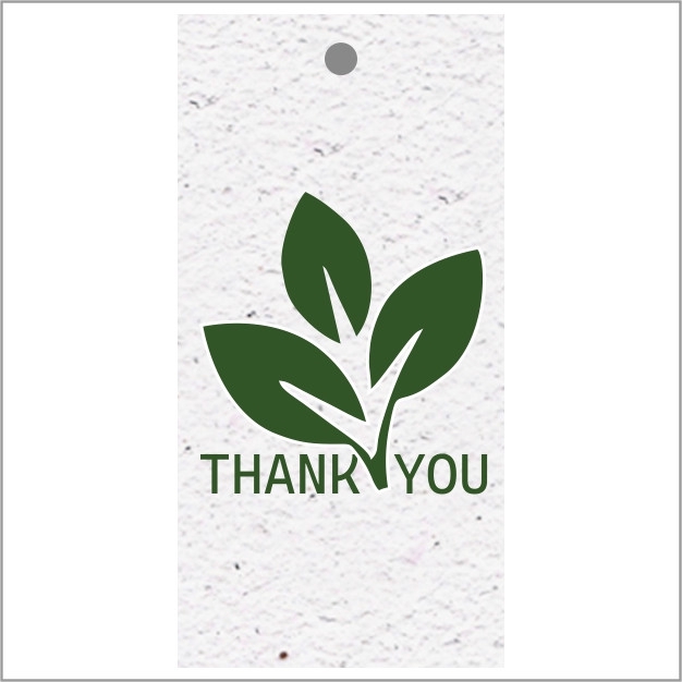 Labels Kaart Bio 5*10cm x10 Thank you