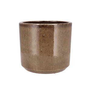 Javea Cilinder Pot Glazed Taupe 24x21cm