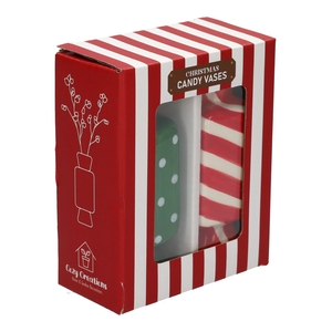 DF11-730456000 - Gift box 2pcs Vase Candy 4.5x4.5x11.5 red showbox