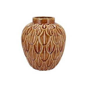 Inga Boa Brown Pot Active Glaze 31x31x35cm