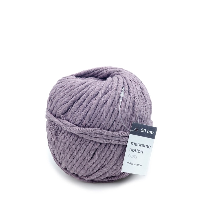 <h4>MACRAMÉ COTTON CORD 50M 5MM old purple</h4>
