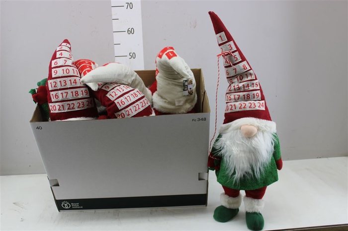 <h4>Gnome Xmas Met Kalendermuts Staand 72cm</h4>