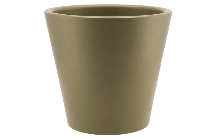 <h4>Vinci Army Green Container Pot 24x22cm</h4>
