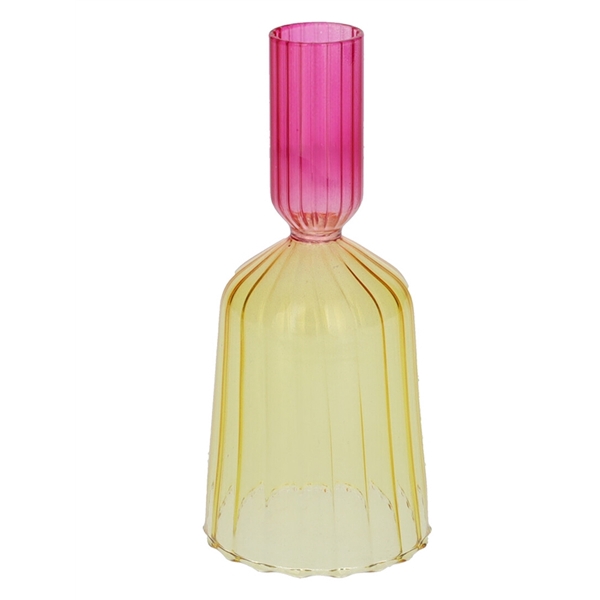 <h4>Candle holder Aviance1 d2.5\\6.3xh14.2 fuchsia\\yellow</h4>