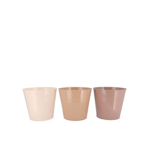 Zinc Natural Brown Mix Bucket Basic Ass 15x14x11cm