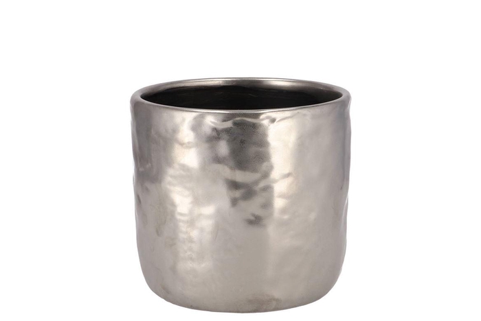 Iron Stone Silver Glazed Pot 12x11cm