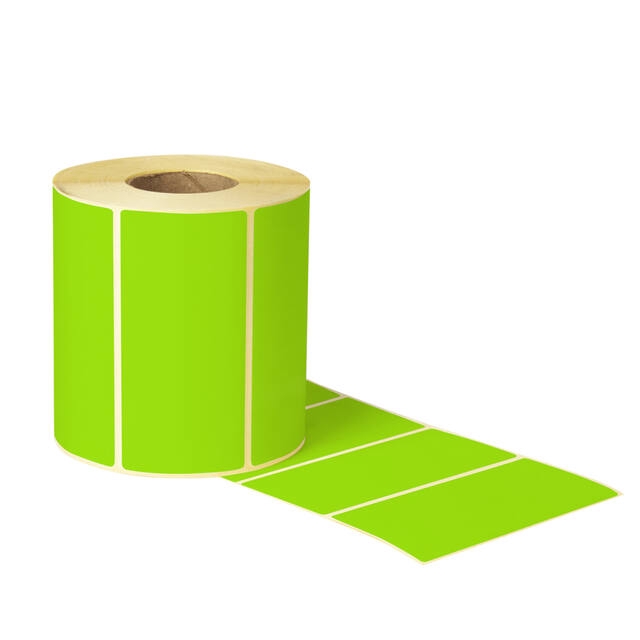 <h4>Stickers 100x48 full surface fluor green roll 1000</h4>