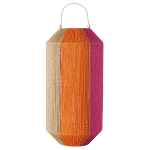 Windlicht Mikaela, Rond, H 70,00 cm, pap, IJzer, Veelkleurig