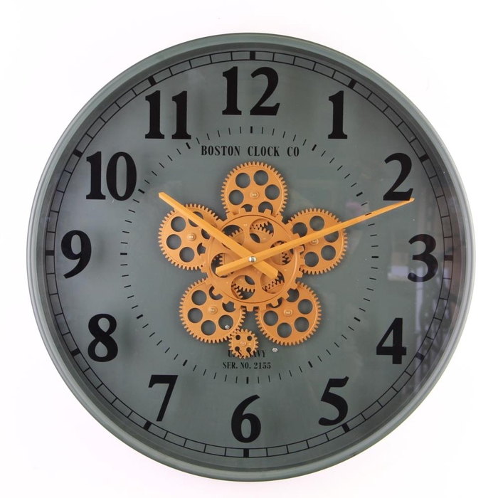 <h4>Clock Gear Ø50cm Green 6676</h4>