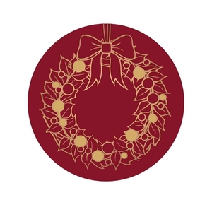 Christmas Sticker 39mm x250 Wreath