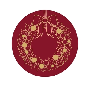 Kerst Sticker 39mm x250 Krans