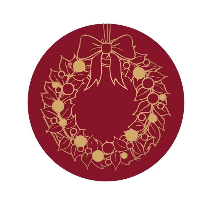<h4>Christmas Sticker 39mm x250 Wreath</h4>