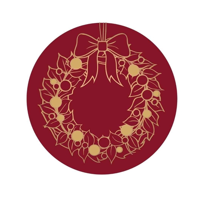 Kerst Sticker 39mm x250 Krans