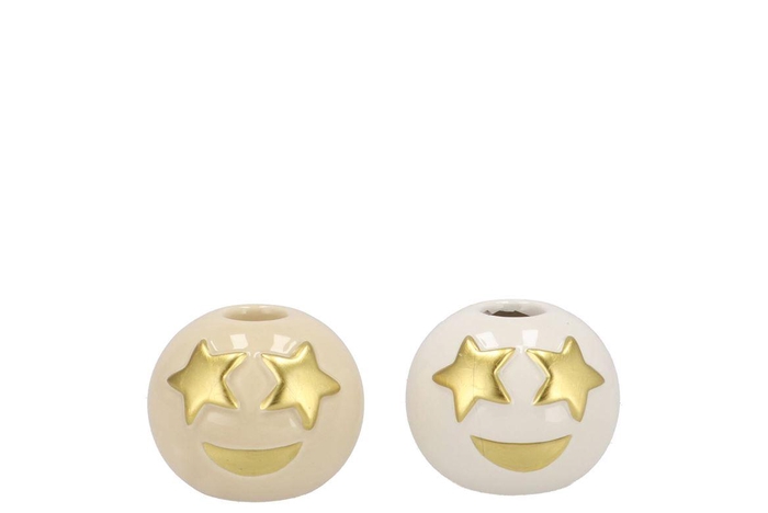 <h4>Smiley Cozy Sand Candle H 7x6cm</h4>