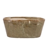 Iron Stone Sand Glazed Oval Pot 28x15x13cm