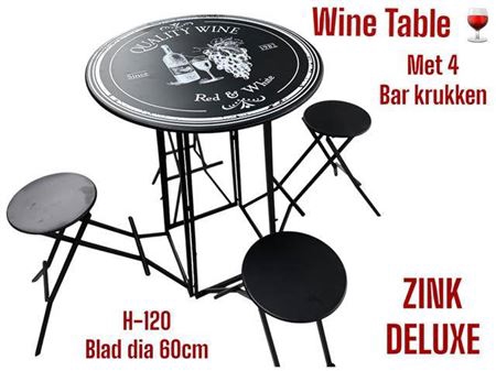 <h4>Wine Table Whit 4 Bar Chairs</h4>