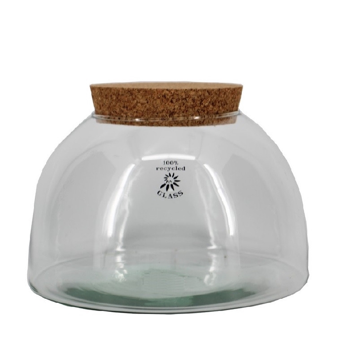 Glass Terrarium Eco cork d12/24*17cm