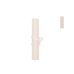 Frosty Ivory Mix Taper Candle 2x25cm