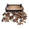 Sororoca heads 1 to 5 flowers 10pc in a box Natural
