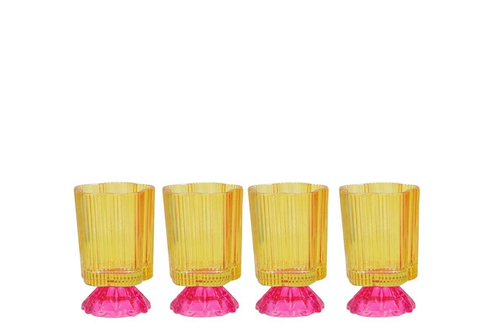 <h4>Naomi Dutch Yellow Tealight Holder Ass 8x12cm</h4>