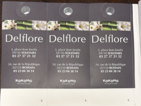 <h4>Étiquettes prix par 300 Delflore</h4>