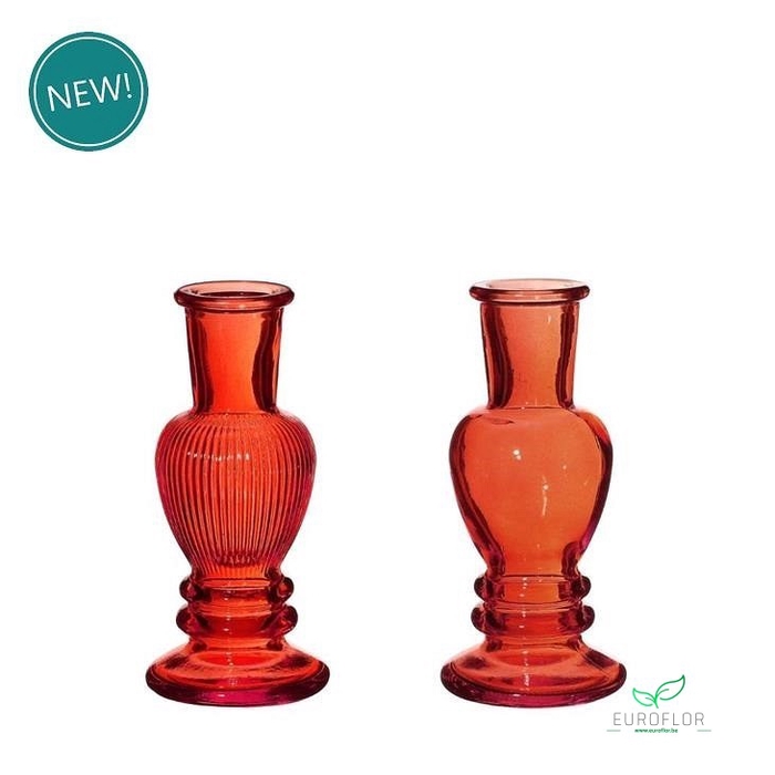 <h4>BOTTLE CANDLE VENICE D5 H11,3 RED</h4>