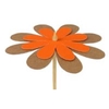 Pick flower kraft 8cm+50cm stick orange