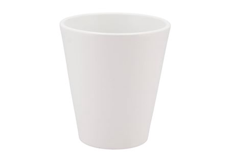 <h4>Ceramic White Matt Pot Orchid 15cm</h4>