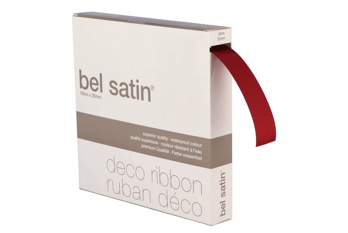 <h4>Ribbon Satin 21 Bordeaux 100m X 25mm P/1</h4>