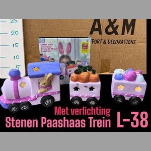 Keramiek Paashaas Trein L38