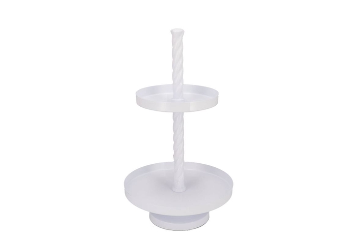 Storage Shelf Swirl Nordic White 35x35x62cm
