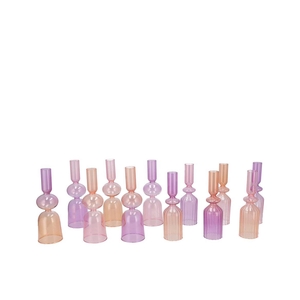 Bicolore Pretty Pink Pilar Candle H Ass 5x17cm Nm