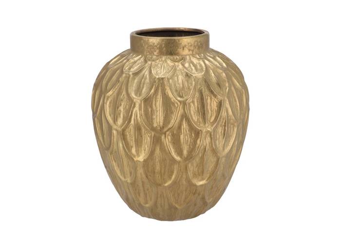 <h4>Inga Boa Gold Pot Active Glaze 27x27x30cm</h4>