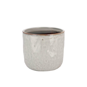 Iron Stone White Glazed Pot 12x11cm
