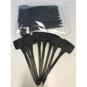 LABEL RECHT ZWART 20CM 24PCS