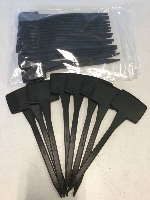 LABEL RECHT ZWART 20CM 24PCS