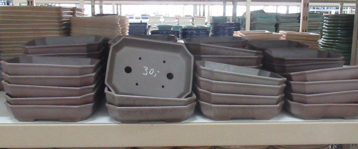<h4>Bonsai pot rectangle, brown unglazed (22,5x16,5x5)</h4>