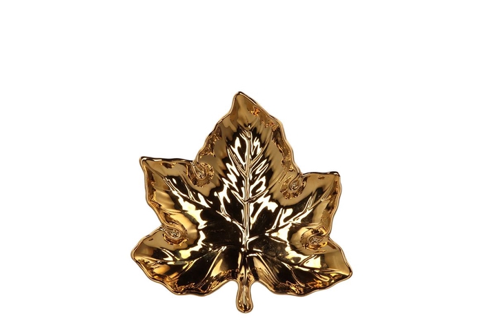 <h4>Leaf Maple Plate Gold 11x11x3cm Nm</h4>