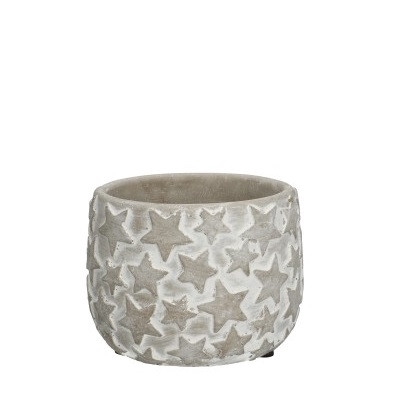 <h4>Christmas Ceramics pot star d12*9cm</h4>