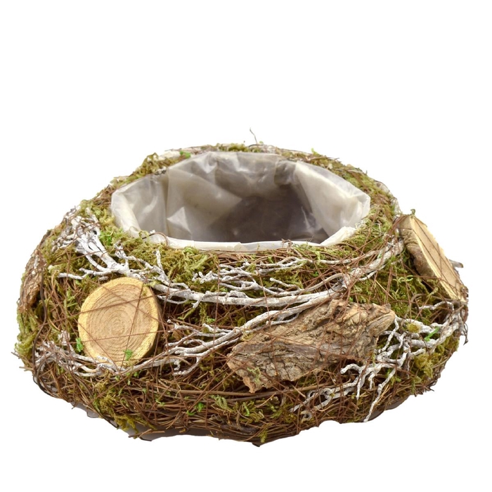 <h4>Allerheiligen Natural planter rond d25*9cm</h4>